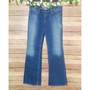 Vintage Gap Ultra Low Rise Flare Stretch Jeans Size 8 Blue Denim Y2K Style Retro
